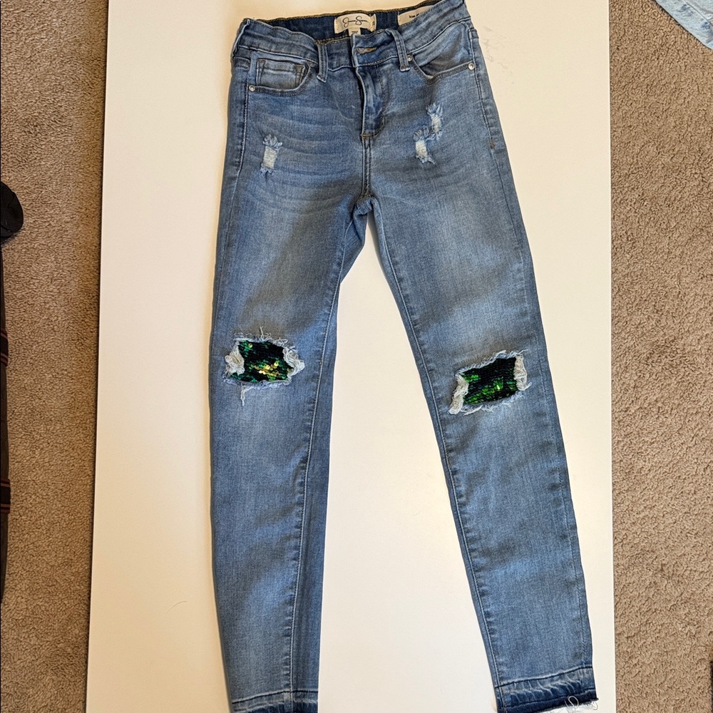 Girls Jessica Simpson size 10 distressed jeans
